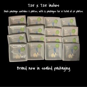 Animal Square Dessert Paper Coated Plates 7.25 X 7.25 Lot 64 New Design Design